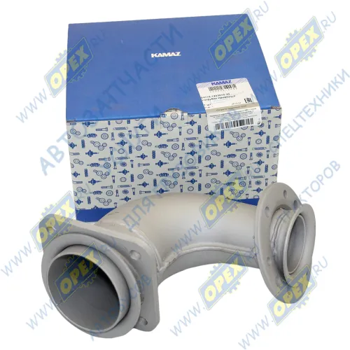 54115-1203010-30 Патрубок ф65/ф90 L1=162 L2=155 квадр.флан.4отв/кругл.фл 8отв.,приемный КАМАЗ-ЕВРО; 8 шпилек КАМАЗ