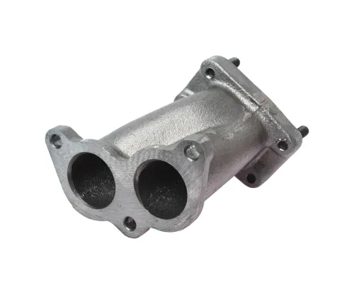 7406.1008031 Патрубок (чугун) выпускной левый ЕВРО-2,3; в сборе (со шпильками) КАМАЗ