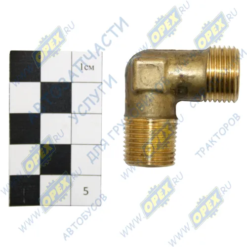 864823 Фитинг Угольник Рнаруж=М16х1,5 /М18х1,5 L=34х37 конич./прямой компрессора КАМАЗ,ЗИЛ КАМАЗ1