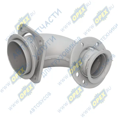 54115-1203010-10 Патрубок ф65/ф90 L1=162 L2=120 квадр.флан.4отв/кругл.фл 8отв.,приемный КАМАЗ-ЕВРО; 8 шпилек КАМАЗ1