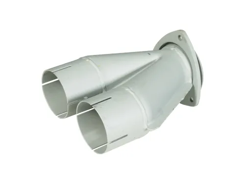 55105-1201035-20 Тройник системы выпуска газа 2хф95/треуг. Фл 3отв.ф10 L=260 глушителя КАМАЗ