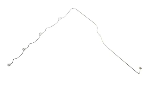 740.50-1104370-90 Трубка (сталь) ф4; L=1360 под 2 штуцера ф10+3кругл ш10 дренажная форсунок головок КАМАЗ