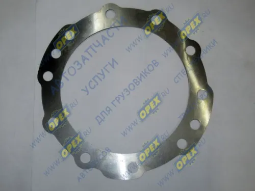 43081-2402098 Прокладка (сталь) С/Ф ф160х205х0,040; 12отв.ф13 регулировочная (наибольшее кол-во) КАМАЗ