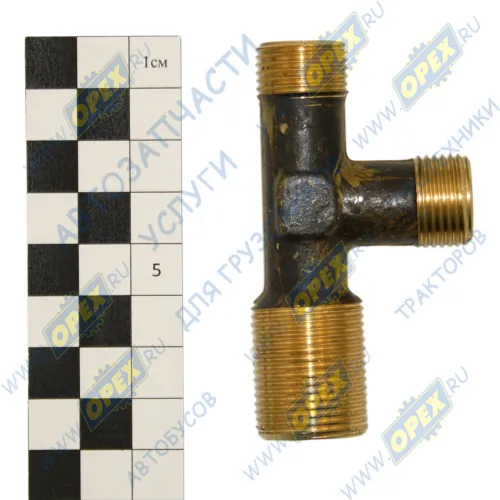 861032 Фитинг Тройник Рнаруж=М18х1,5/М18х1,5/М22х1,5 L=38х73 тормозной системы КАМАЗ1