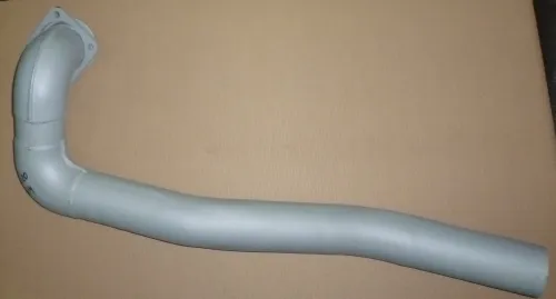 6520-1203014 Труба кривая (сталь) ф90 квадр.фл. 4отв.ф10 L=1200 приемная левая к металлорукаву в сб. КАМАЗ