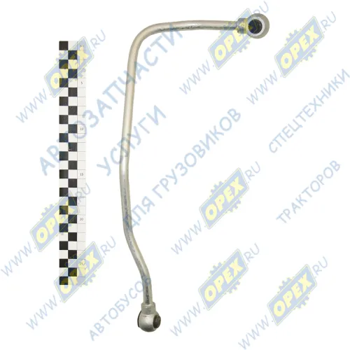 740.50-1111570-90 Трубка (сталь) ф10; L=400; под 2 штуцера ф14 отвода масла КАМАЗ1