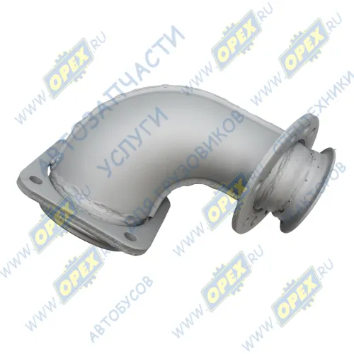 54115-1203010-10 Патрубок ф65/ф90 L1=162 L2=120 квадр.флан.4отв/кругл.фл 8отв.,приемный КАМАЗ-ЕВРО; 8 шпилек КАМАЗ2