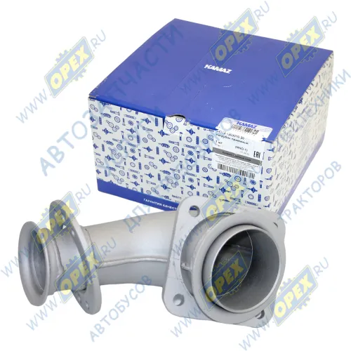 54115-1203010-03 Патрубок ф65/ф90 L1=178 L2=120 квадр.флан.4отв/кругл.фл 8отв.,приемный КАМАЗ-ЕВРО КАМАЗ