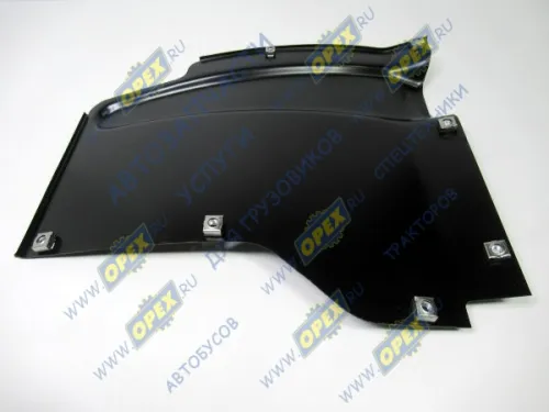 5320-8403275 Щиток (металл) L=410х350 грязевой подножки левый СБ; в сборе (с гайкодержателями) КАМАЗ