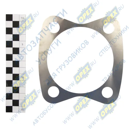 4310-2304074 Прокладка С/Ф; регулир. (сталь) 110х130х0,05; фвнутр=100; 4отв.ф17 поворотн. кулака КАМАЗ
