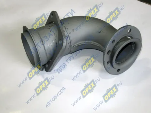 54115-1203010-07 Патрубок ф65/ф90 L1=162 L2=120 квадр.флан.4отв/кругл.фл 8отв.,приемный КАМАЗ-ЕВРО КАМАЗ