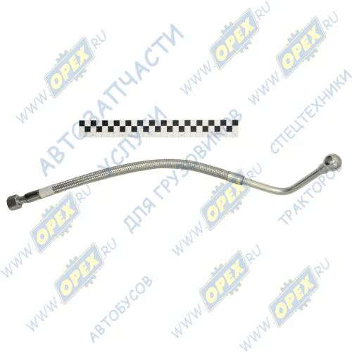 740.602-1118290-10 Трубка (сталь+шланг) ф16 L=620 Г=М18+К22/под штуцер ф14 подвода масла евро 4 КАМАЗ1