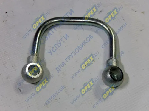 7406.1105166 Трубка (сталь) ф10; L=275 под 2 штуцера ф14 подводящая КАМАЗ