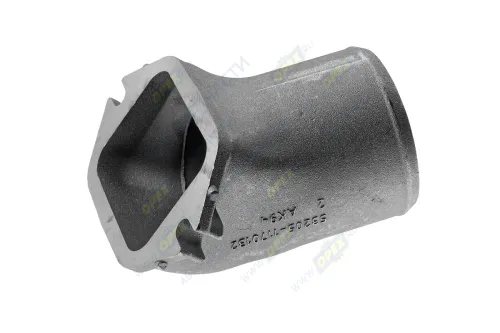 53205-1170132 Патрубок (алюм.) ф100; L=190; фланец 2 прорези L=17 подводящий КАМАЗ1