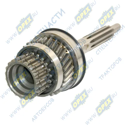 152.1770040 Вал первичный делителя L=470 10 шлицов; шестерни Z=20/20/28 в сб. КПП с шестернями в сб. ЕВРО КАМАЗ