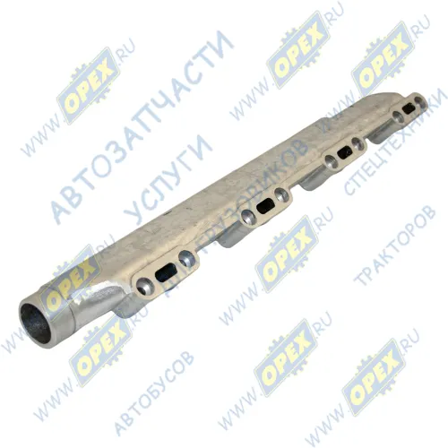 7406.1303104-10 Труба водяная правая Евро силумин ф50 L=630 8отв.ф9 КАМАЗ1