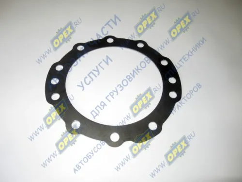 43081-2402096 Прокладка (сталь) С/Ф ф160х205х1,125; 12отв.ф13 регулировочная (наибольшее кол-во) КАМАЗ