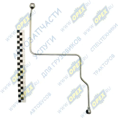 740.90-1111568 Трубка (сталь) ф6 L=610 под 2 штуцера ф10 кривая, подвода масла к тнвд КАМАЗ1