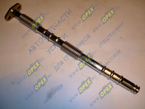 45104-1118350-00 Трубка (сталь) слива масла с ТКР ф22/флянец 2отв.ф10 L=440 "гофра" с/и КАМАЗ