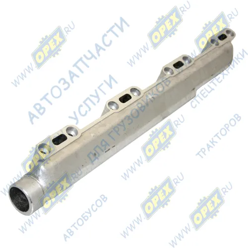 7406.1303105-10 Труба водяная левая Евро силумин ф50 L=600 8отв.ф9 КАМАЗ