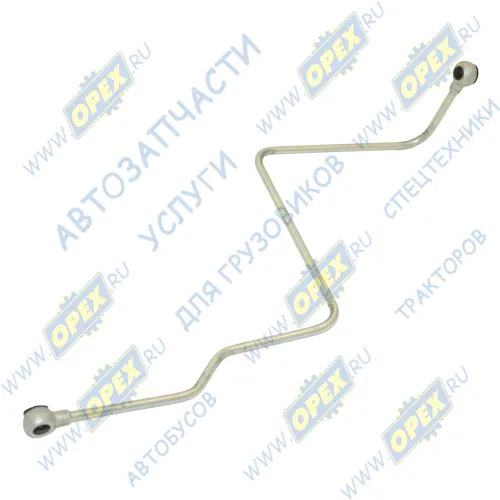 740.90-1111568 Трубка (сталь) ф6 L=610 под 2 штуцера ф10 кривая, подвода масла к тнвд КАМАЗ