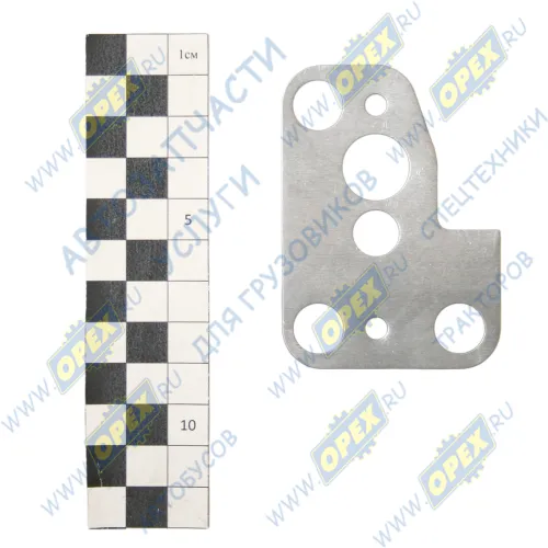 740.1011200 Прокладка (сталь) С/Ф; 52х74; 3отв.ф12/1отв.ф11/1отв.ф16, регулир.масляного насоса КАМАЗ