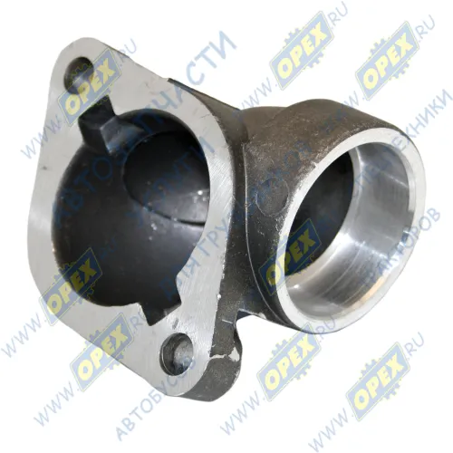 740.1303240 Патрубок перепускной трубы (Урал) водяной кривой L=105 ф48х58 силумин КАМАЗ