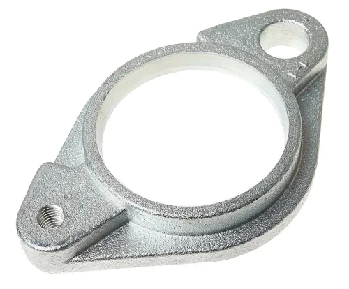 740.1303016 Фланец 77х117 h=15; 2отв. М8х1,25/1отв. ф62 соединительный водяной коробки (сталь) КАМАЗ