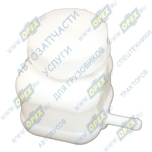 5320-1602560 Бачок (ПВХ) L=75х55х55 1вых (боковой) ф7 глав.цилиндра сцепления с крышкой КАМАЗ
