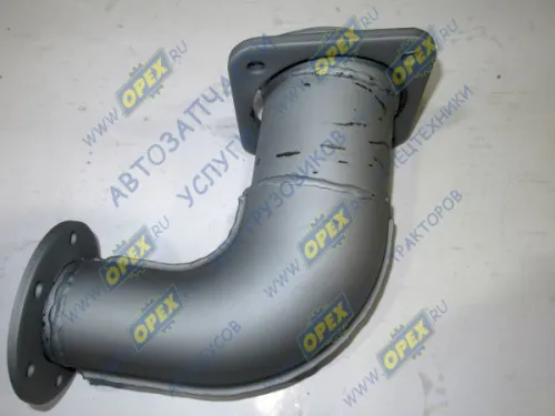 54115-1203011-94 Патрубок приемный L=370 квадр.флан.4отв/кругл.фл 6отв.; 6 шпилек КАМАЗ