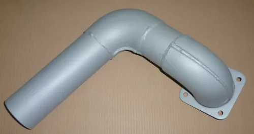 54115-1203014-40 Труба приемная L=730 ф90 квадратн.фл 4отв.ф10 левая КаМАЗ-ЕВРО-55111,53212 КАМАЗ