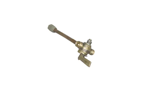 5350-1104012 Трубка (медь) ф10; L=190; Г=М16+К19/Ш=М16х1,5/Ш=М16х1,5 c краном КАМАЗ