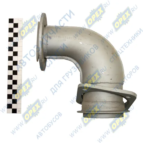 54115-1203010-06 Патрубок ф65/ф90 L1=147 L2=155 квадр.флан.4отв/кругл.фл 8отв.,приемный КАМАЗ-ЕВРО; 8 шпилек КАМАЗ1