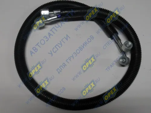 6520-5009574-99 Трубка подъема кабины сдвоенная; ф7 L=920 Г=М12+К14/Г=М12+К14 угол 90 град. КАМАЗ