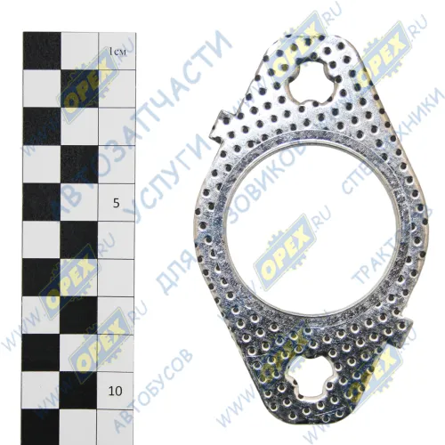 2830444 Прокладка ромбич.103х65; фвнутр=45; 2отв.ф11 выпускного коллектора Cummins ISLe340-375; (перфометалл) Квадратис