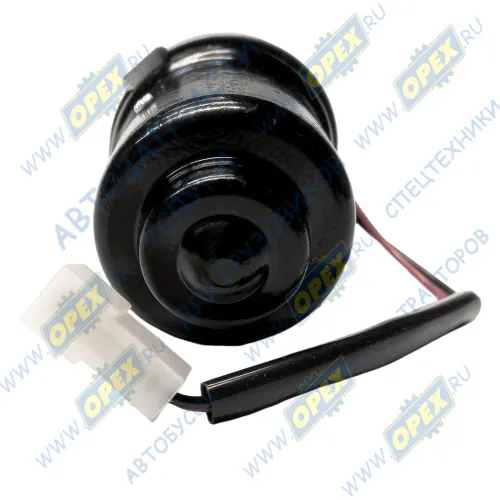 МЭ236 Электродвигатель (мотор) отопителя ГАЗ, УАЗ,ИЖ 12В 25Вт ф62 L=140; фишка 2 плоск.клеммы, шток=8,; 25вт КЗАЭ1