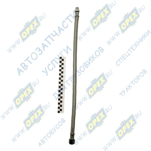 К5320-3506060-20 Шланг тормоз. ф19 L=630-650 Г=М20+К24/Ш=М16+К22 в стальной оплетке гибкий КМД1