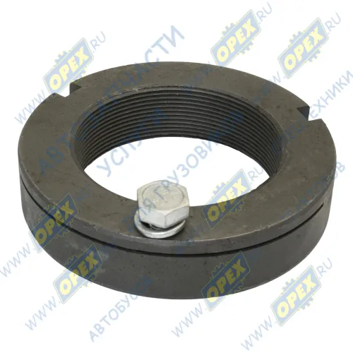 К5320-2918169 Гайка С/И М80х2 h=27 стяжная крепления башмака балансира; (болт сверху) Камаз Евро КМД