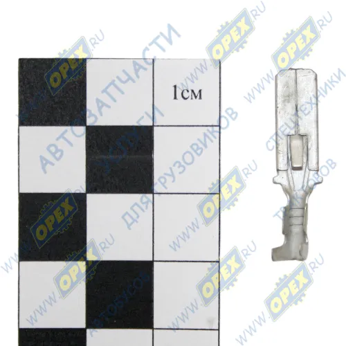 4573738004 Клемма "папа" серия 6,3мм колодочная (с фиксатором); 6х30 под провод 1,25-2,5 с фиксатором Копир1