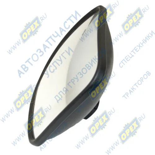 МОД-404-02 Зеркало (ПВХ) боковое КАМАЗ,МАЗ 24V 227х227 широкоугольное сфера с подогревом (дополнит.) КРУГОБЗОР
