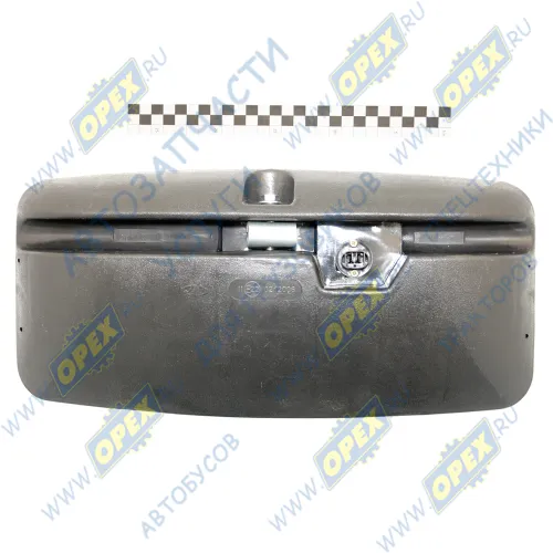 МОД.204-02 Зеркало (ПВХ) основное сфера с подогревом (24В) КамАЗ,МАЗ,Урал,ЛиАЗ,ПАЗ,КрАЗ; 195х415  (24В) фишка 2 плоск.клеммы мод.204-02 КРУГОБЗОР1