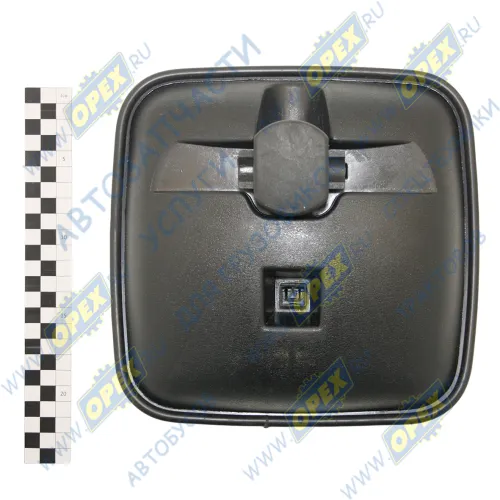 МОД.404 Зеркало (ПВХ) боковое КАМАЗ,МАЗ широкоугольное сферическое без обогрева (227х227х83); (235х235) КРУГОБЗОР1