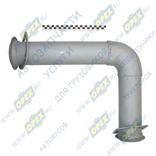 4308-1203011-41 Труба ф95 L=830 квадрат.фланец/треуг.фланец, кривая, передняя Кукмор1