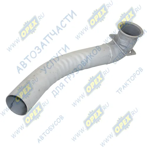 65115-1203013-10 Труба ф90 L=780 квадрат.фланец 125х125; 4отв.ф11 кривая, передняя Кукмор