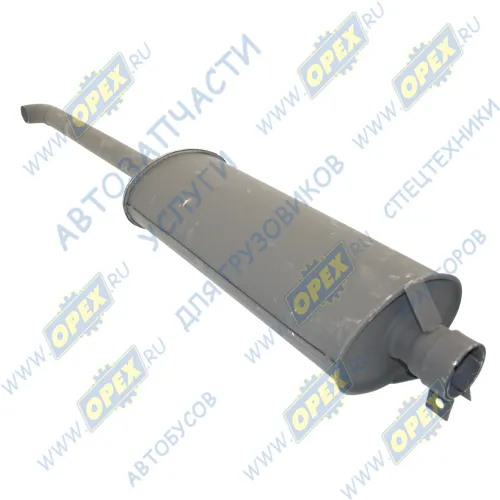 МТЗ-60.1205015 Глушитель (L глушителя 500мм + L трубы 780мм,ширина 230мм) длинный с хомутом; (длин.) Кукмор