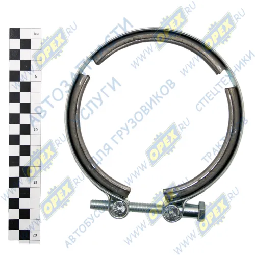 06152096151 Хомут V-образный выхлопной трубы ф150-160мм КАМАЗ-ЕВРО-4 06154081152 DAF XF105 (2005-2020) Кукмор1