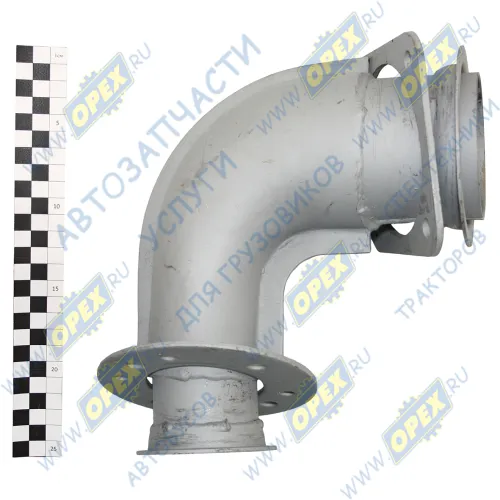 54115-1203010-40 Патрубок ф65/ф90 L1=178 L2=155 квадр.флан.4отв/кругл.фл 8отв.,приемный КАМАЗ-ЕВРО Кукмор1