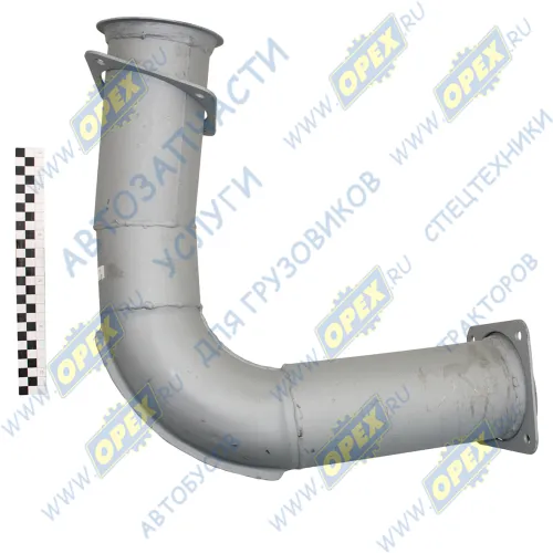 65115-1203214-18 Труба ф125 L=940; 2 квадрат.фланца 4отв.ф11, гнутая Кукмор1