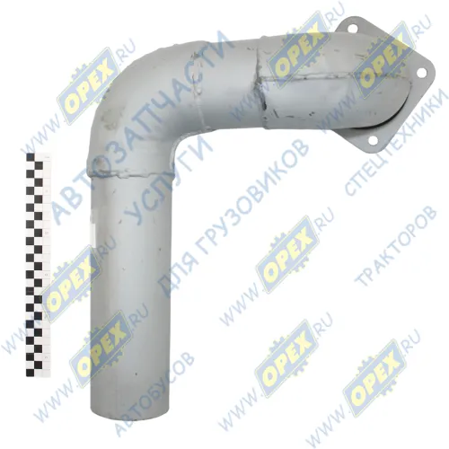 54115-1203014-40 Труба приемная L=730 ф90 квадратн.фл 4отв.ф10 левая КаМАЗ-ЕВРО-55111,53212 Кукмор1