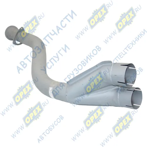 53212-1203015-90 Труба выпускная L=1490 ф94 (треугольн.флянец,раздв.выход) пром.с тройником КАМАЗ-65115 Кукмор2